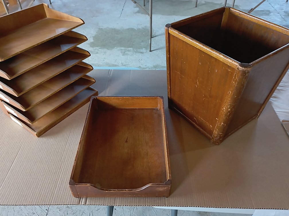 Vintage Wood Office Items