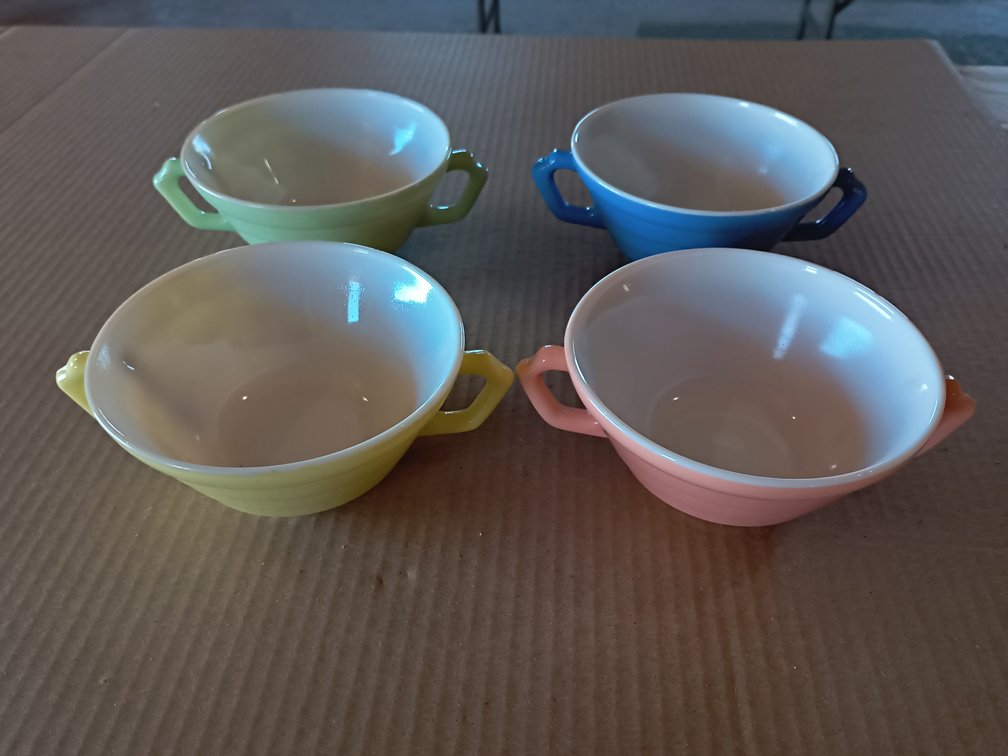 Vintage Hazel Atlas Moderntone Platonite Bowls