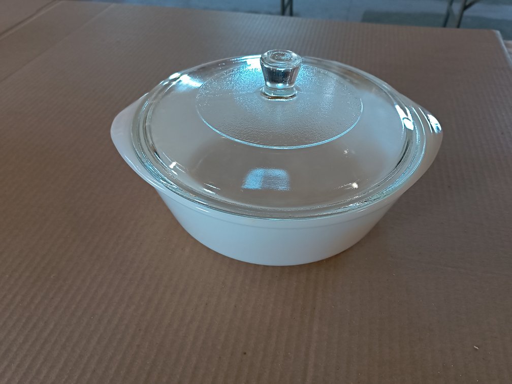 Glasbake Milkglass Casserole Dish