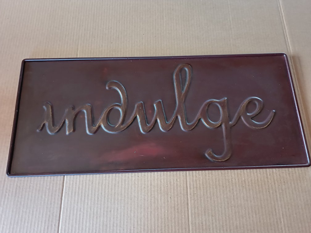 "INDULGE" Metal Sign