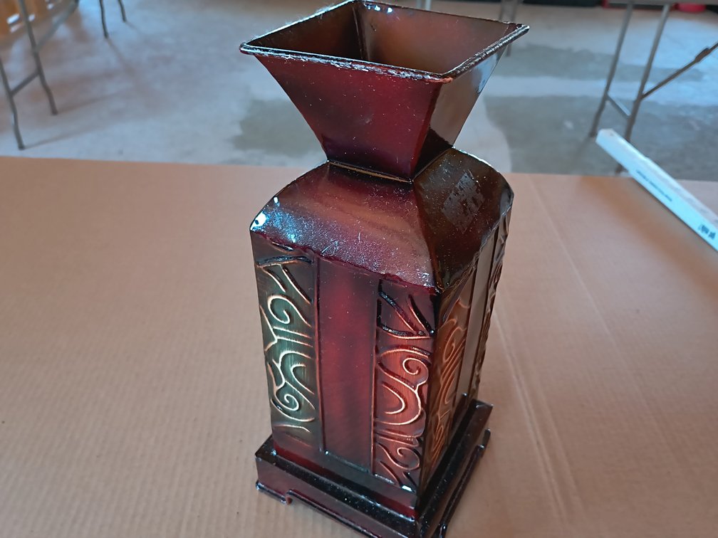 Square Metal Vase