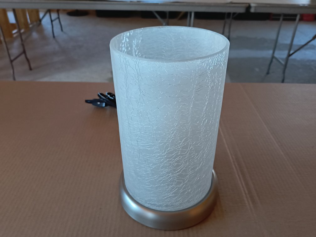 Crackled Glass Table Lamp