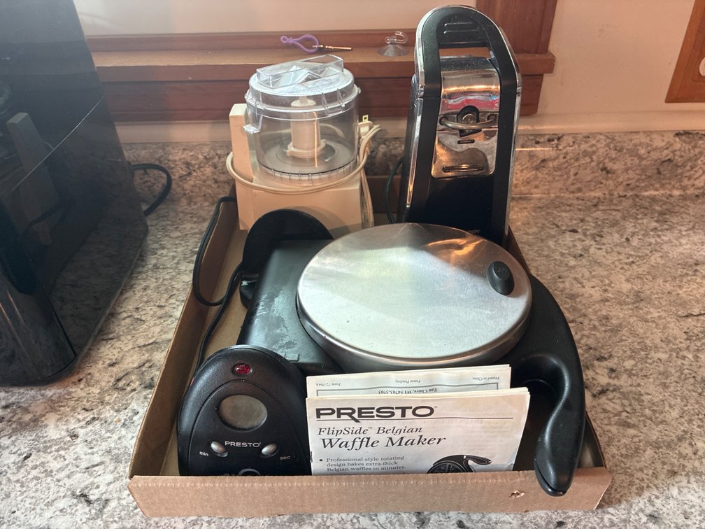 Presto Waffle Maker, Hamilton Beach Can Opener And Cuisinart Food Chopper