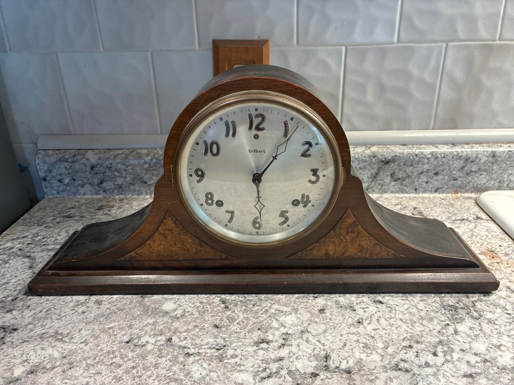 Antique Gilbert Mantel Clock With Key