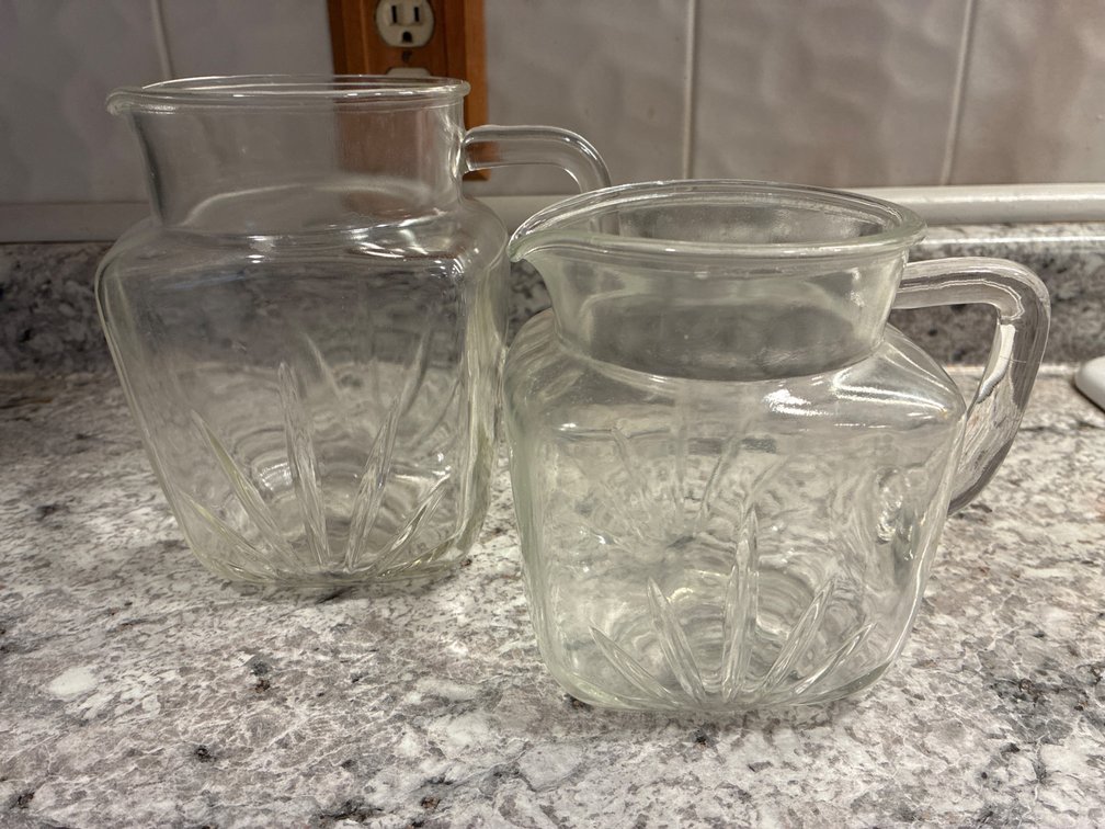 2 Federal Glass Star Pitchers