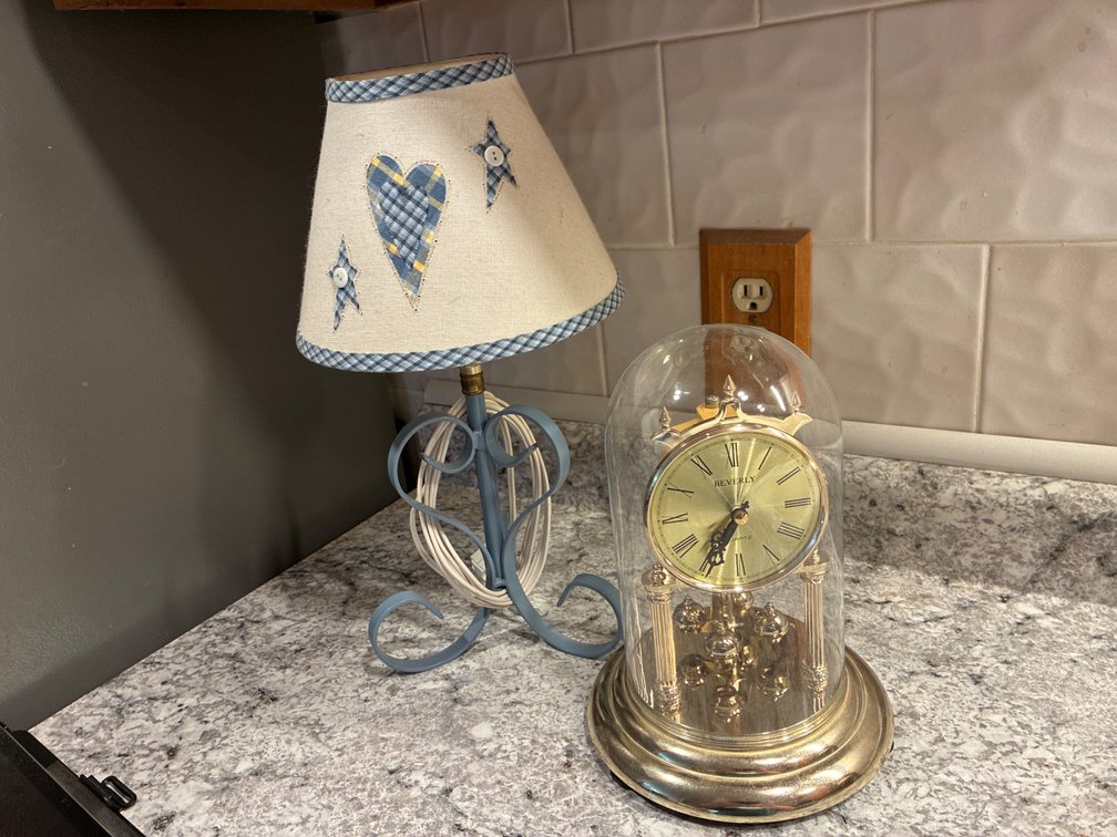 Beverly Anniversary Clock And Small Lamp