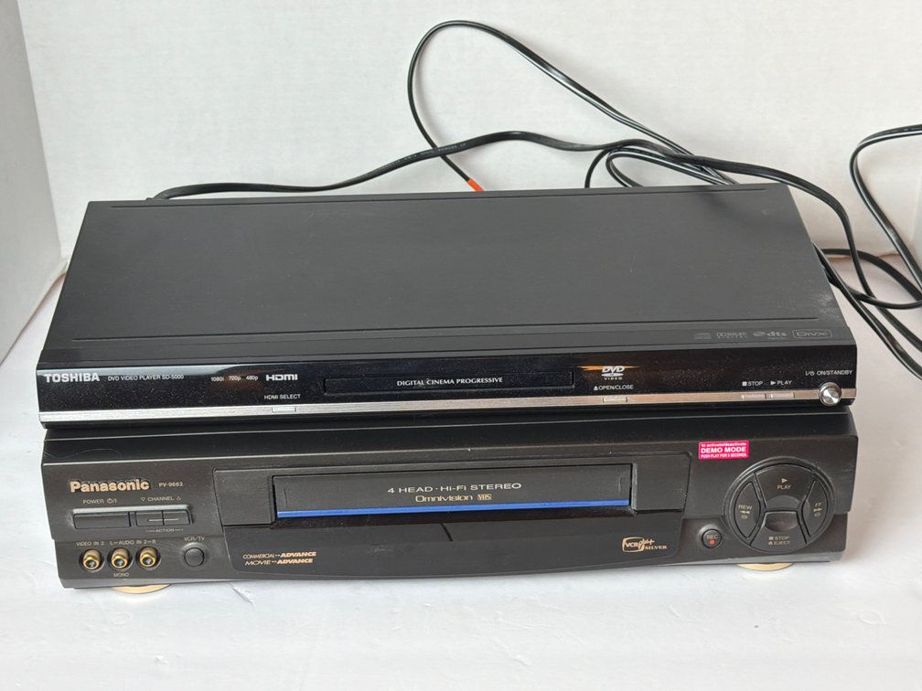 Panasonic VHS Player & Toshiba DVD Player