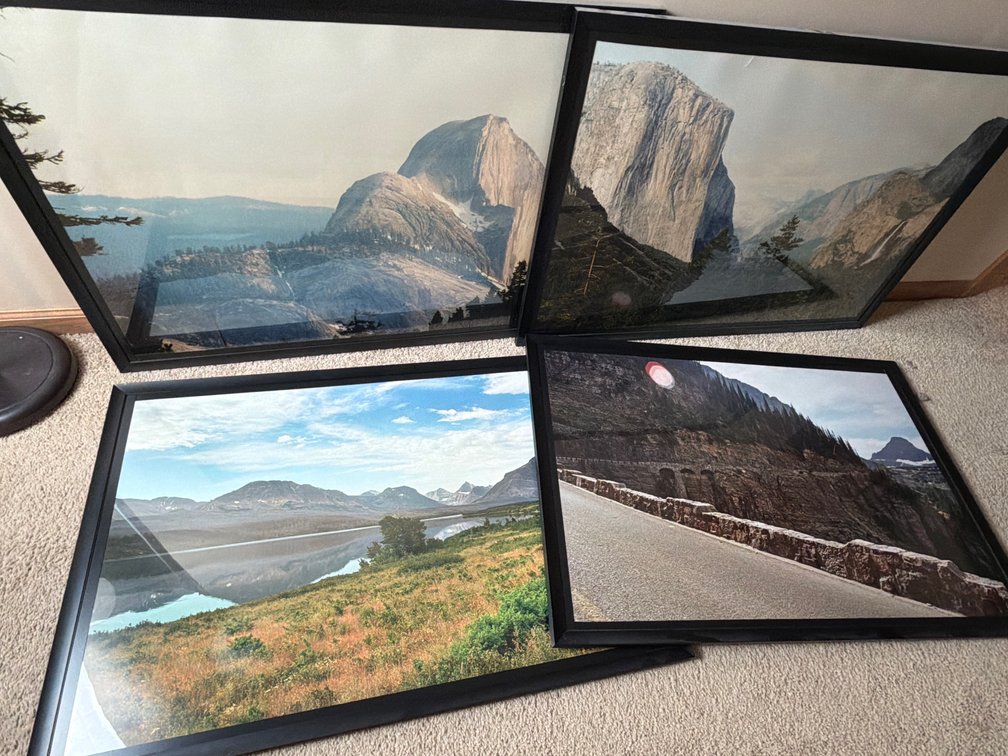 4 Large Framed Photography Scenes