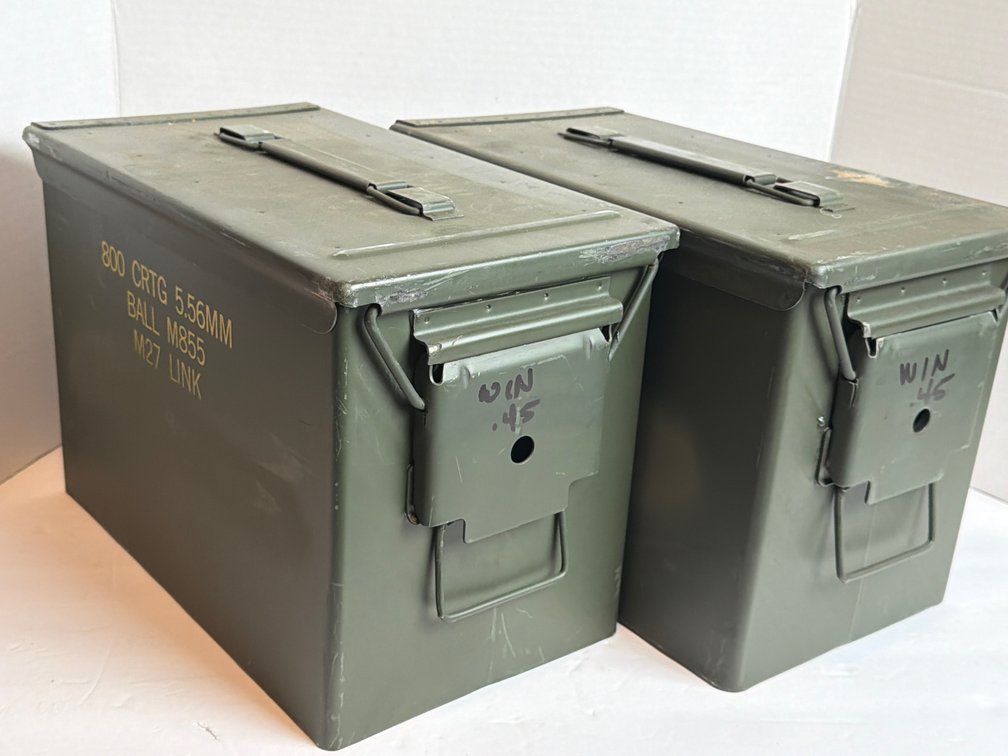 2 Metal Ammo Boxes