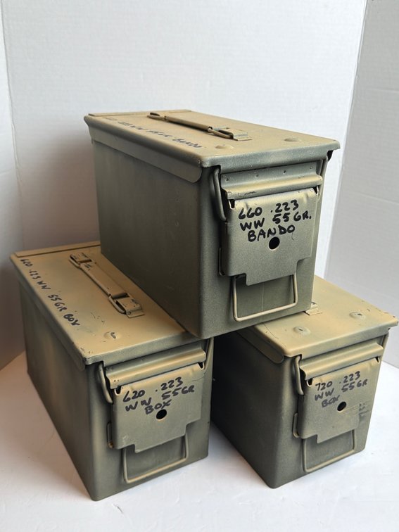 3 Metal Ammo Cans