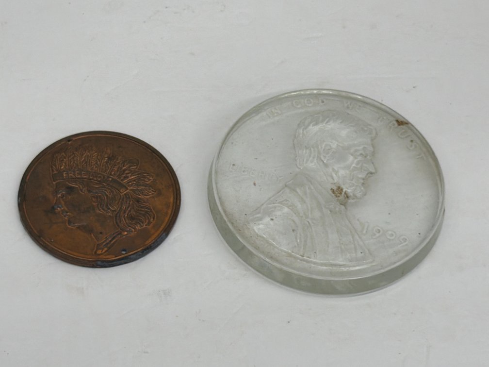Souvenir Penny & Penny Paperweight
