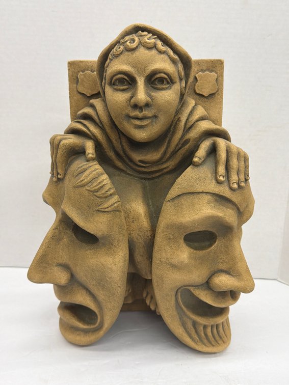 Design Toscano Theater Mask Sculpture Wall Hanging Comedy Tragedy