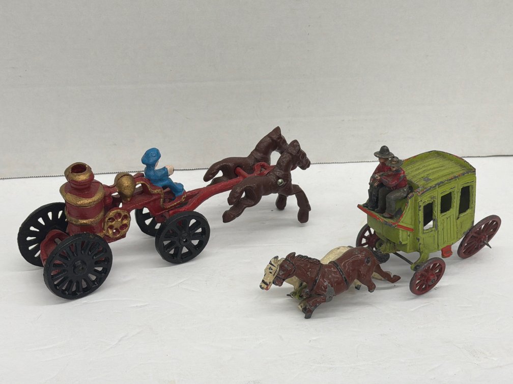 Cast Iron & Metal Horse Drawn Toys