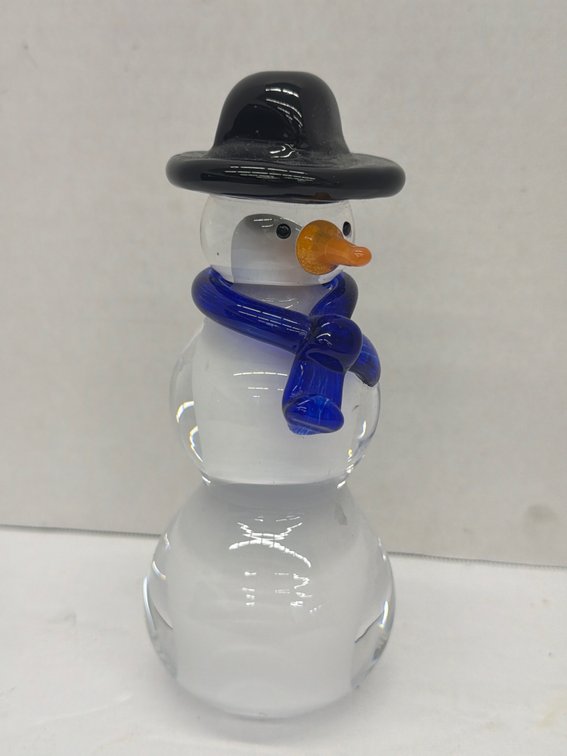 6” Art Glass Snowman