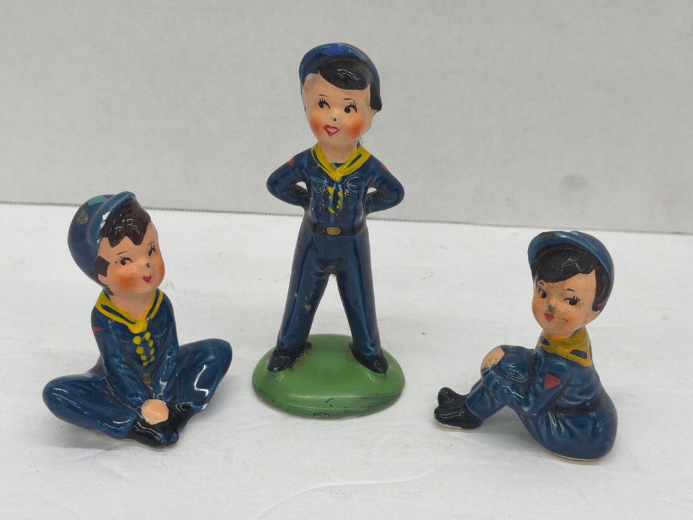 Ceramic Boy Scout Figurines
