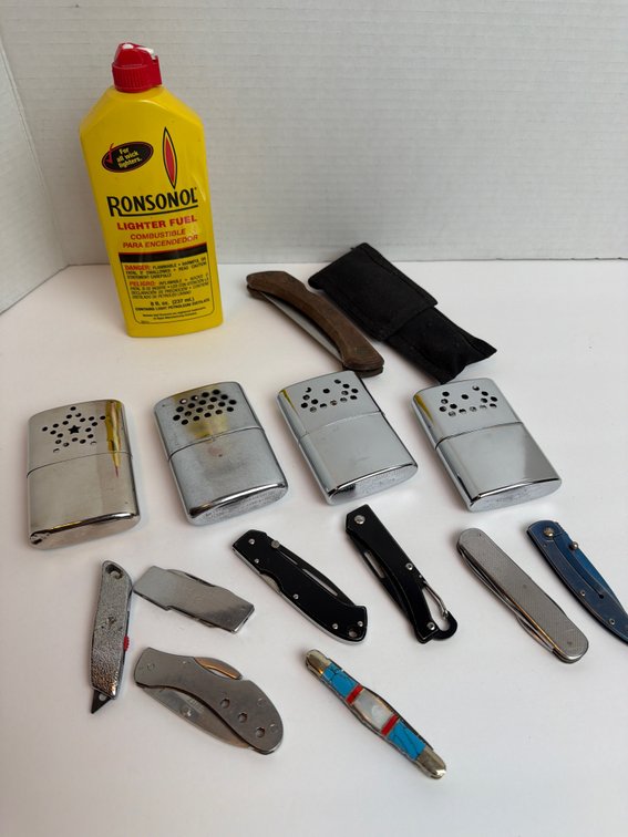 Pocket Knives & Metal Hand Warmers