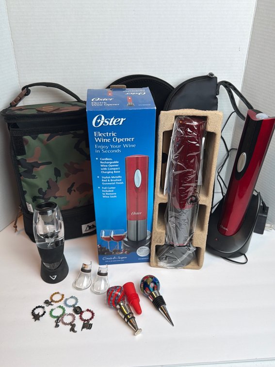 Electric Wine Openers, Bottle Stops & Charms, & Related