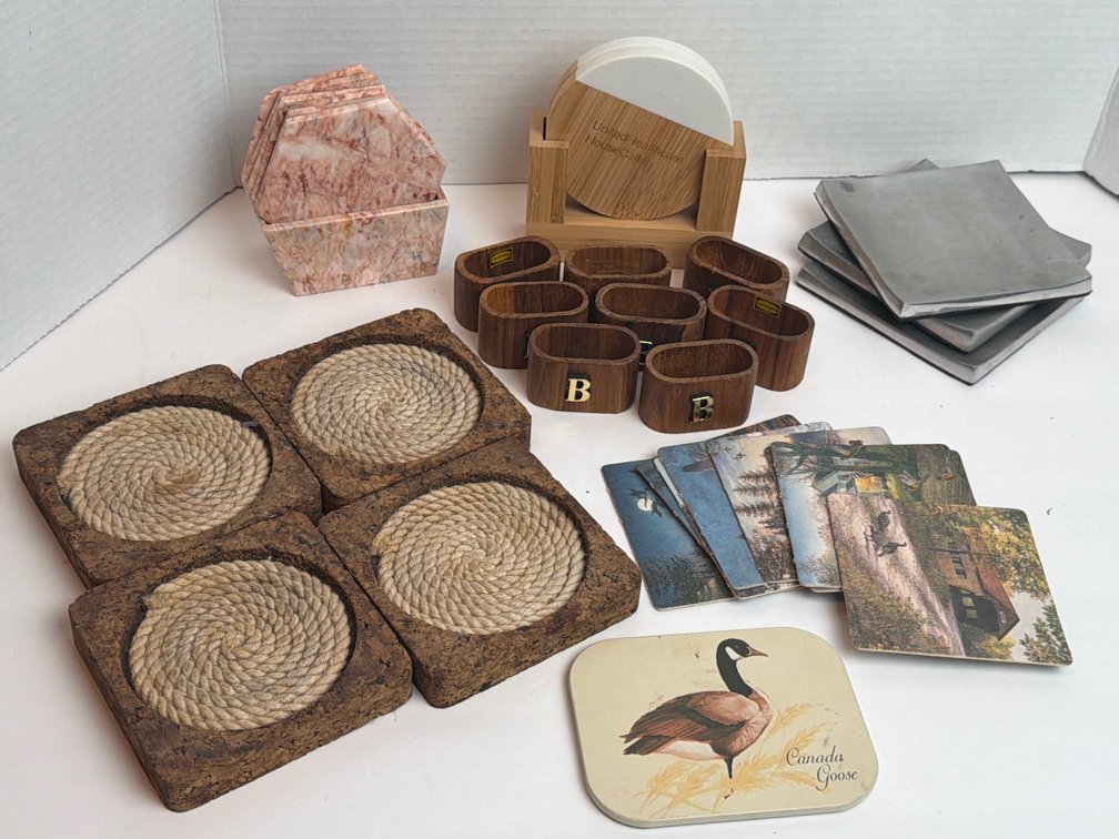 Coasters & Wood Napkin Rings