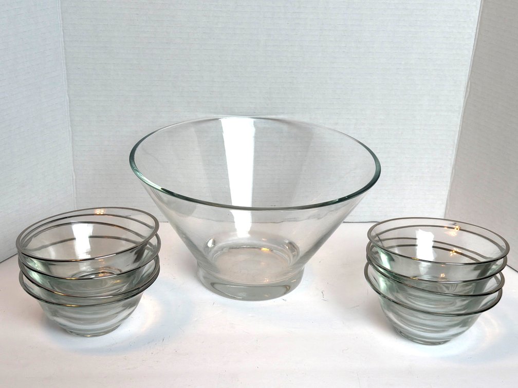 Glass Snack Bowl Set