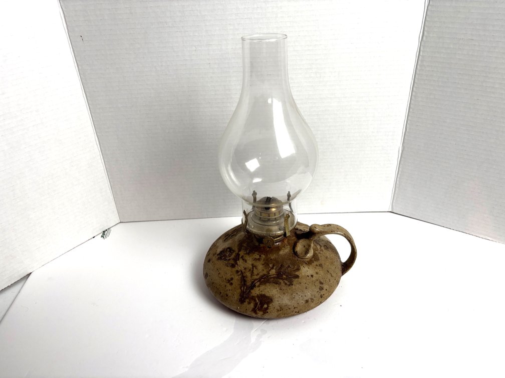 Stoneware Hurricane Lamp
