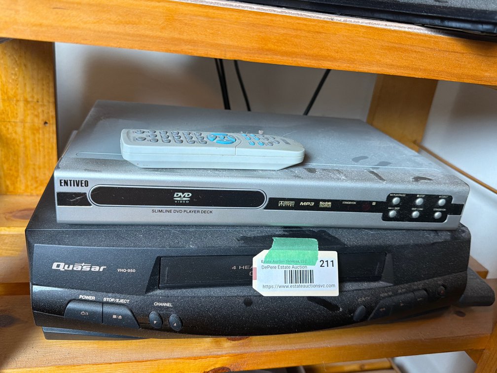 DVD & VHS Players on Shelf