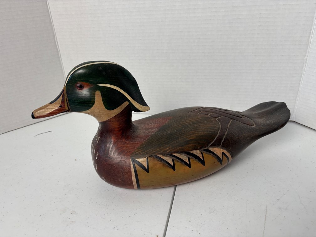 Signed Tom Taber Hand Carved Duck