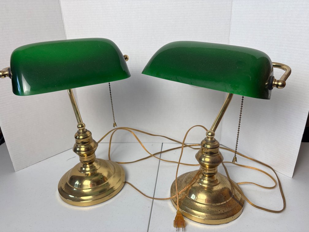 Vintage Bankers Desk Lamps