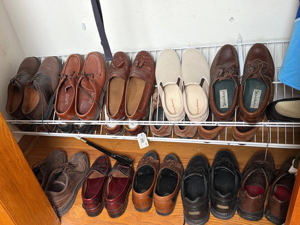 Mens Assorted Shoes in Closet