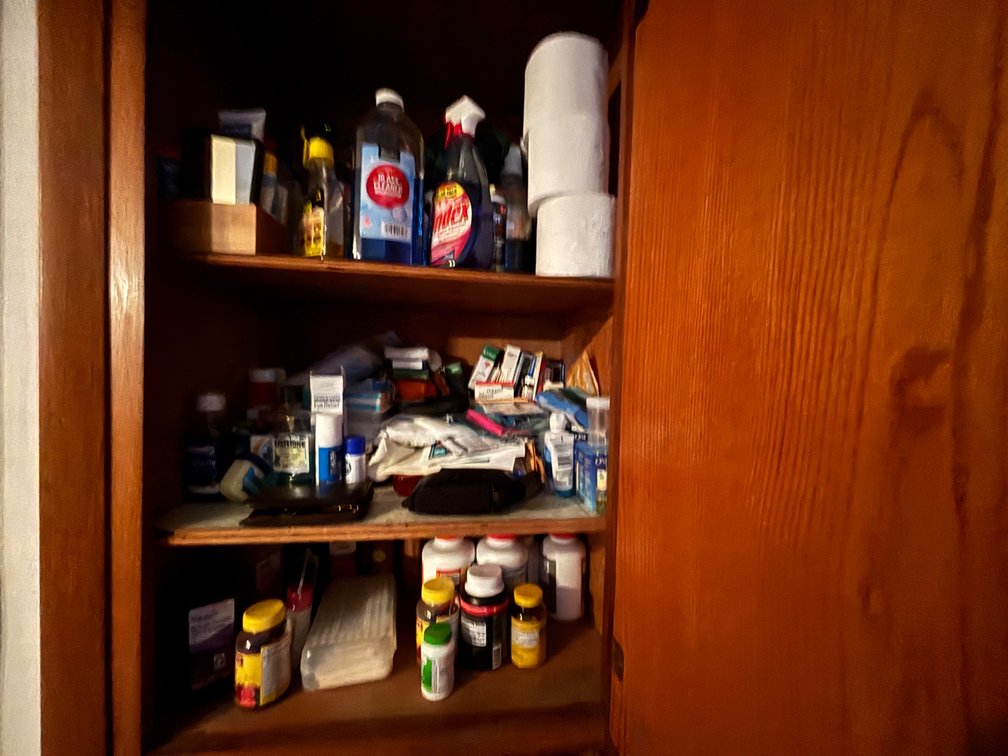 Contents of upper cabinet