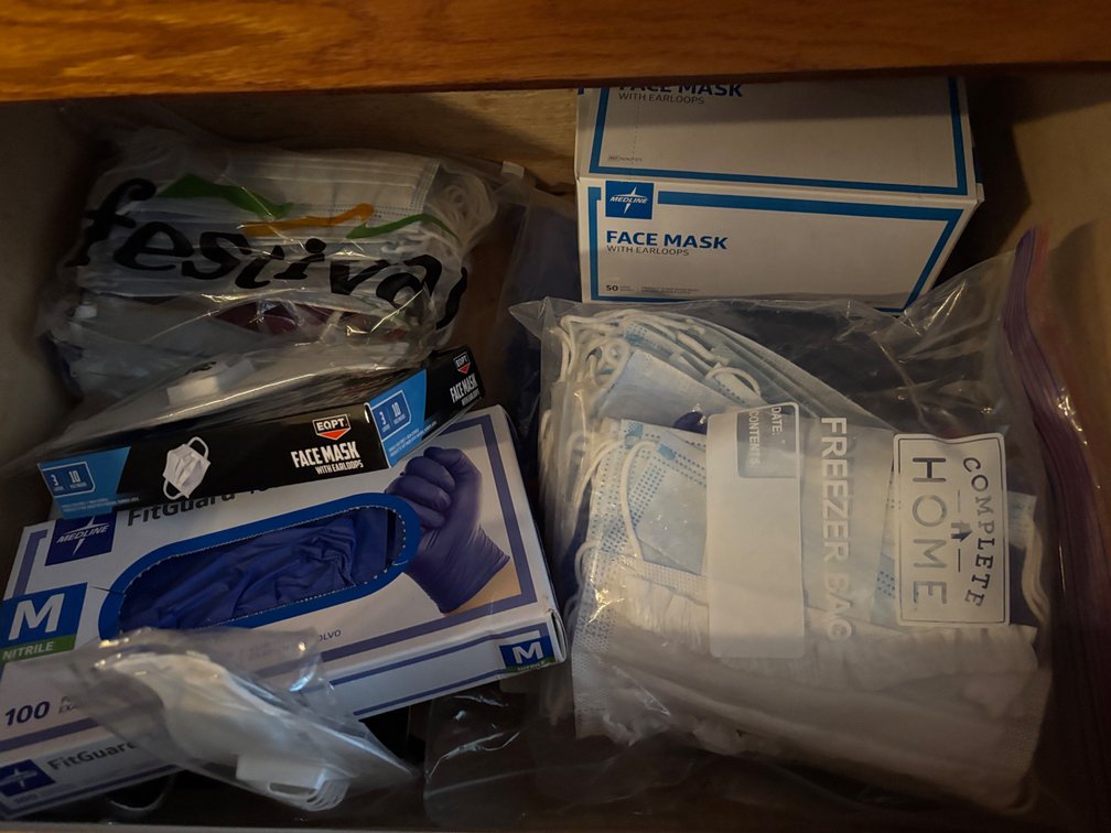 Drawer full of Face Masks