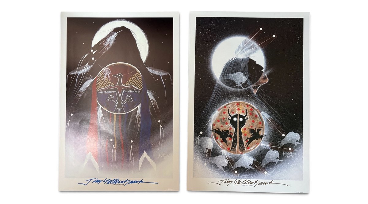 2 large Jim Yellowhawk Prints