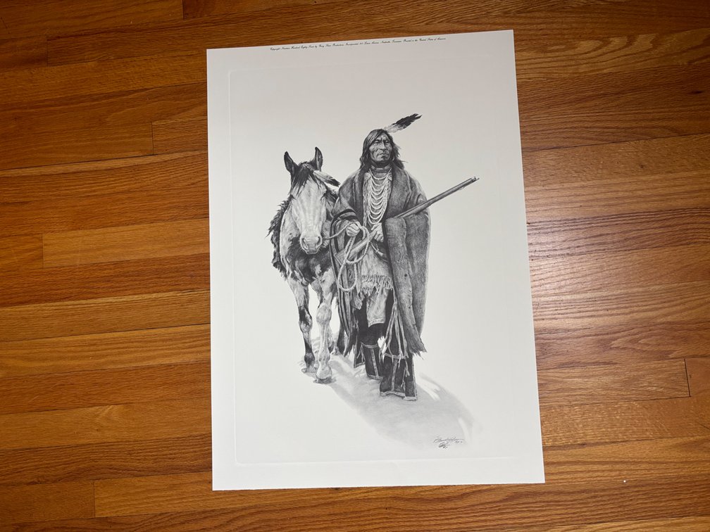 Large Chuck Ren Signed Lithograph