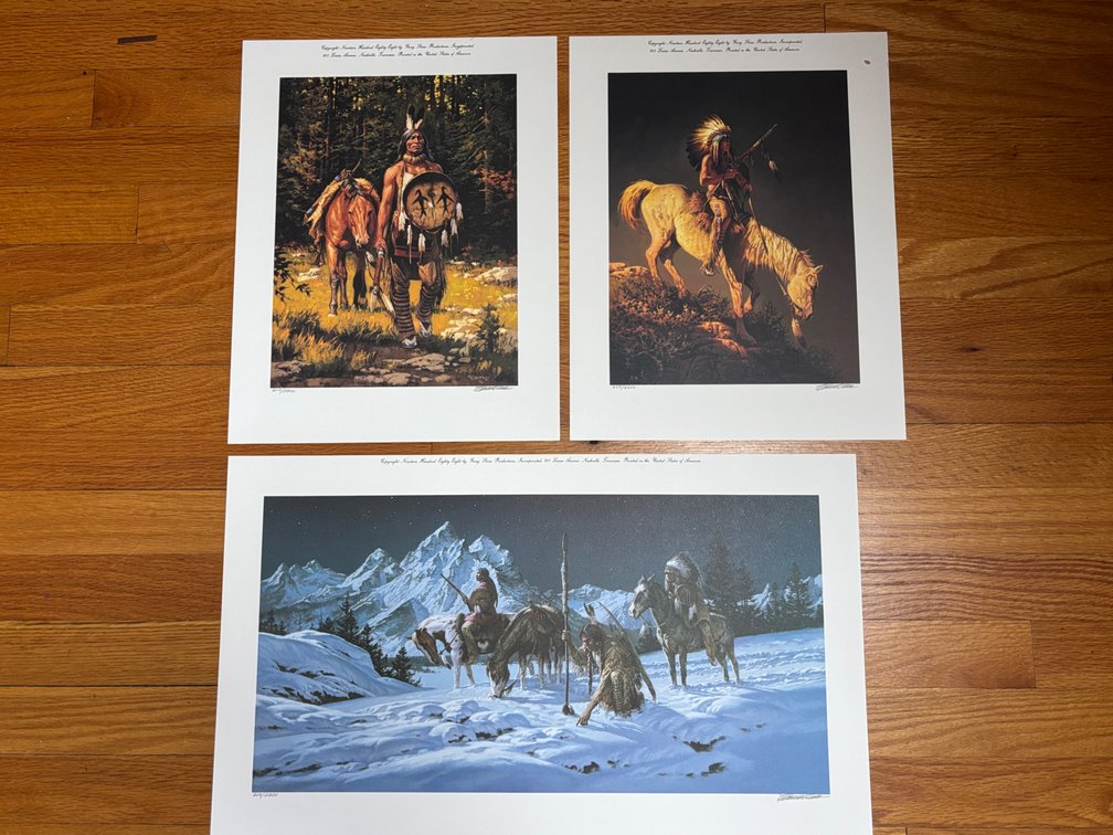 3 Limited Edition Signed Chuck Ren Prints