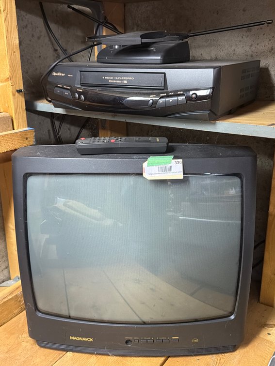 Magnavox 20” TV & Quasar VHS Player