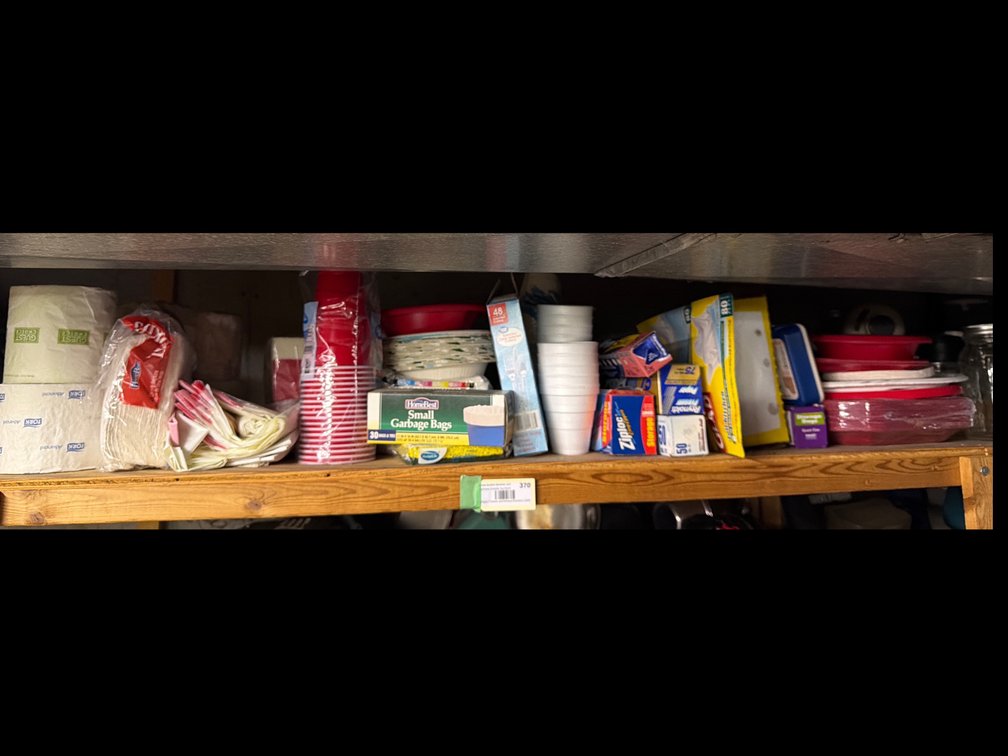 Assorted Home Goods on Shelf