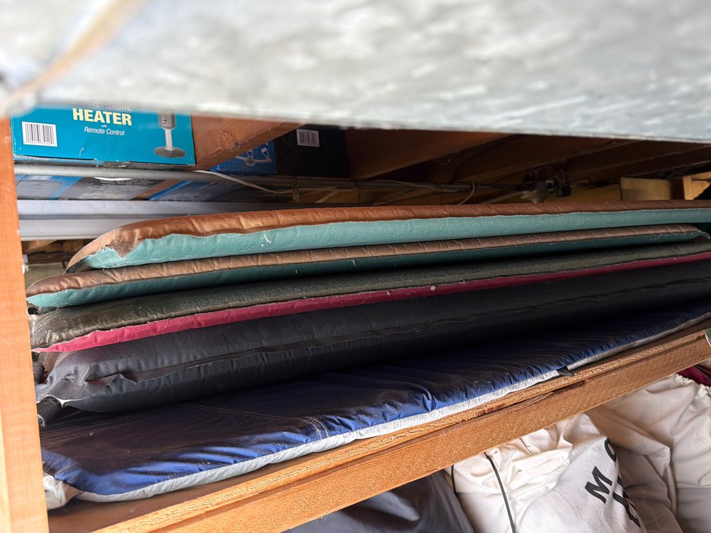 Camping Mattresses on Shelf