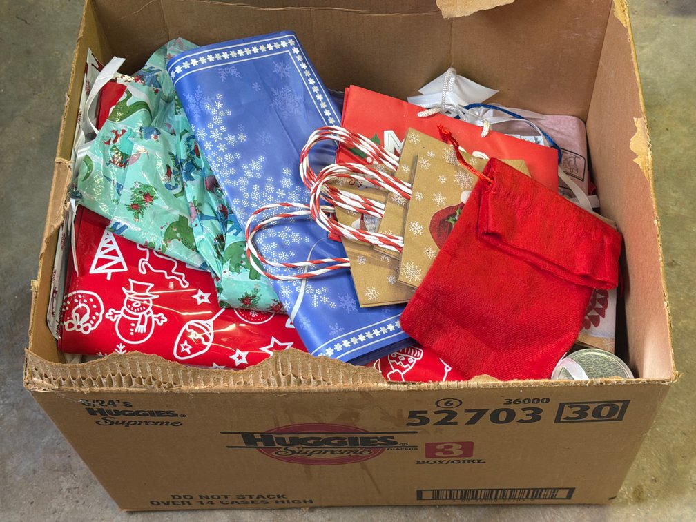 Box of Assorted Gifting Supplies