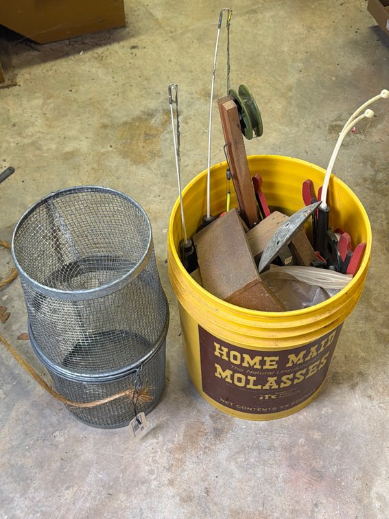 Crab Trap & Ice Fishing Related in Bucket