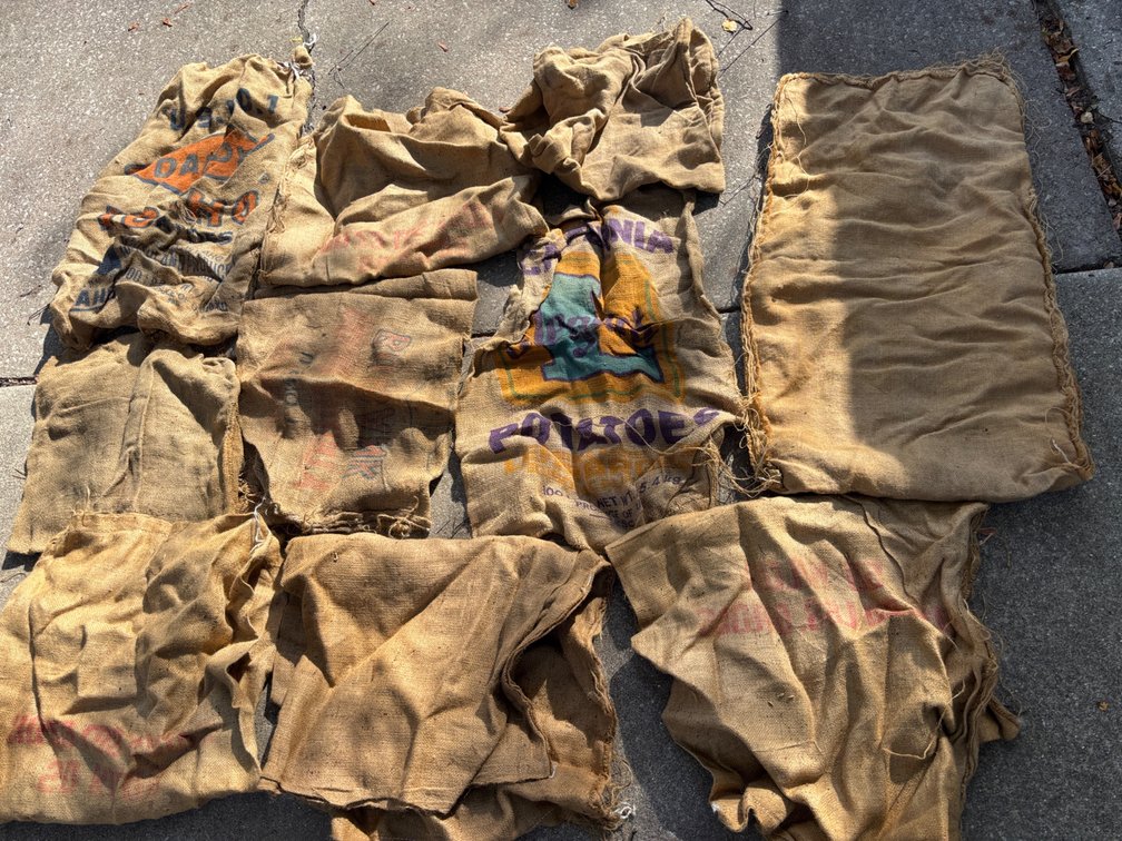 10 Burlap Bags Various Sizes