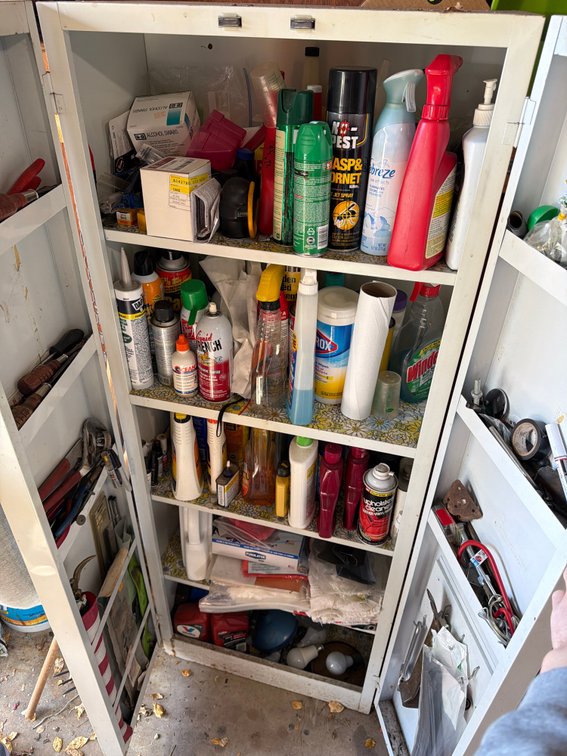 Metal Cabinet & Assorted Contents