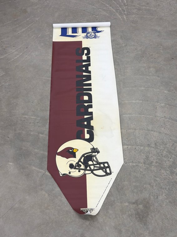 Miller Lite Cardinals Plastic Roll Up Pennant