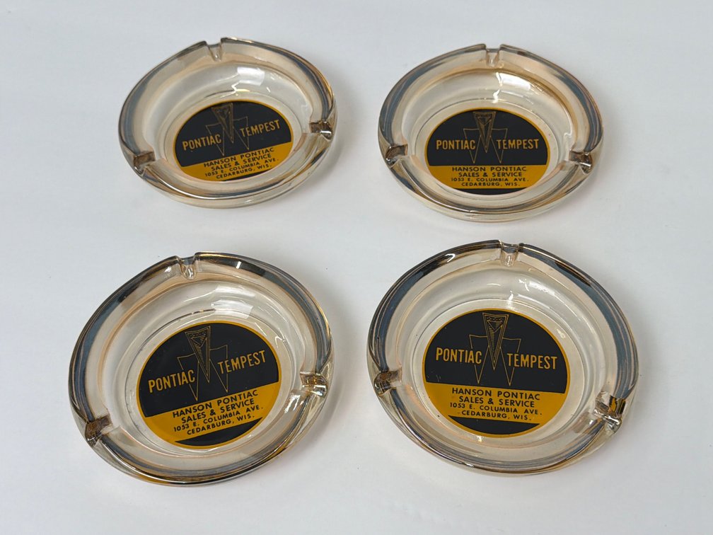 Pontiac Tempest Advertising Ashtrays