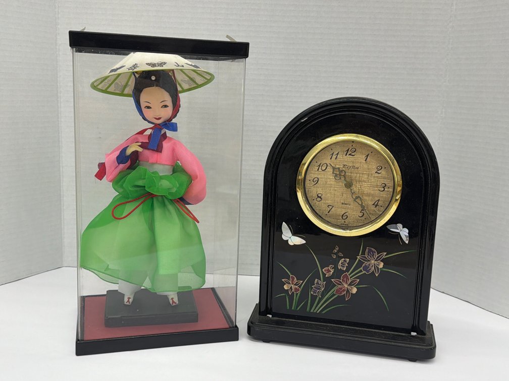 Korean Doll & Decorative Clock