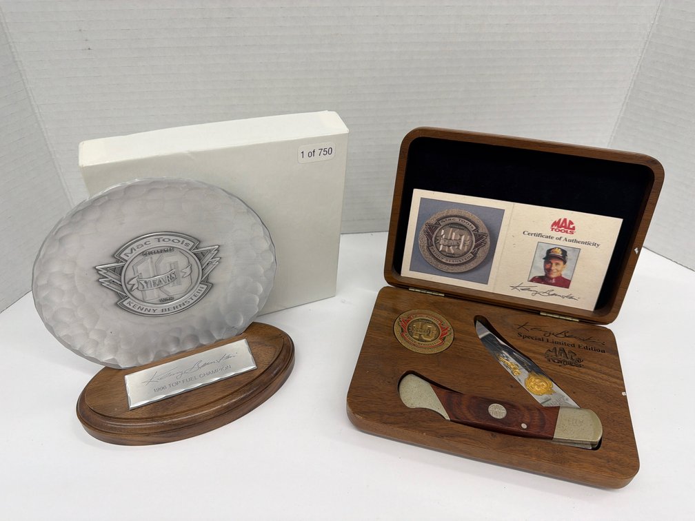 Kenny Bernstein Knife & Collector Plate