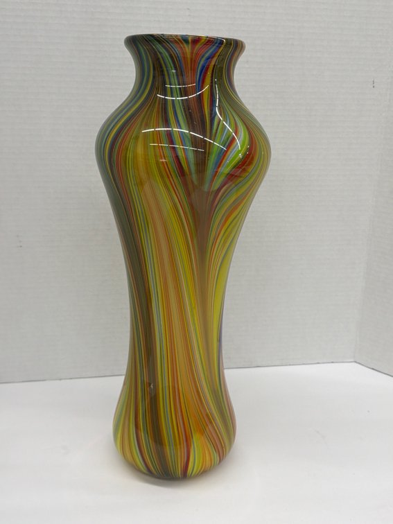 16” Art Glass Swirl Vase