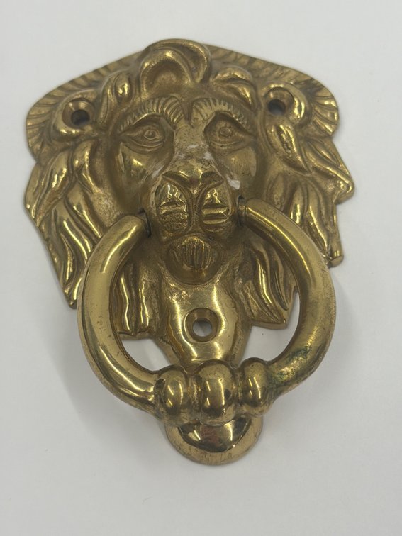 Miniature Brass Lion Door Knocker
