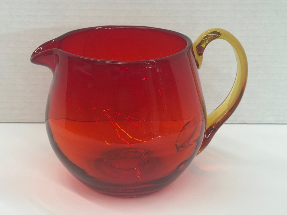 Hand Blown Glass Pitcher