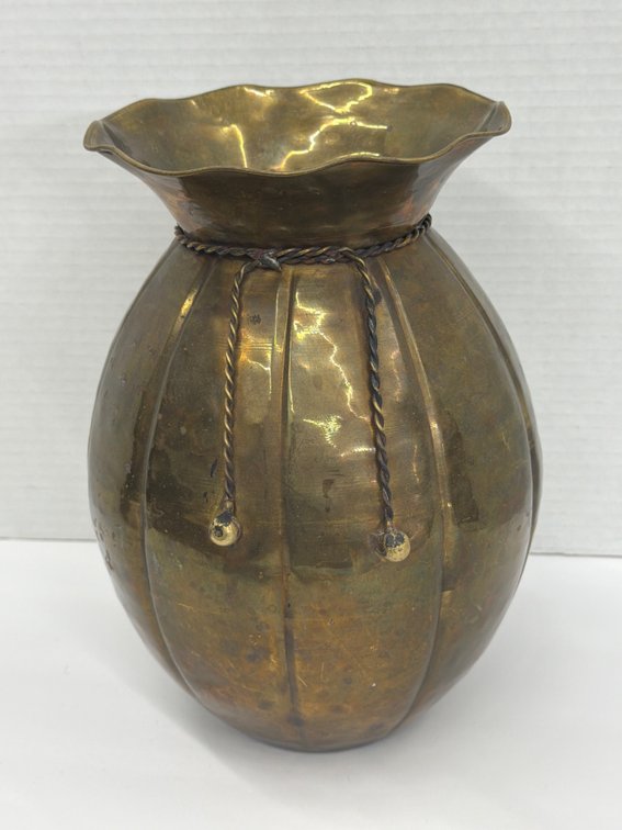 9.5” Brass Vase