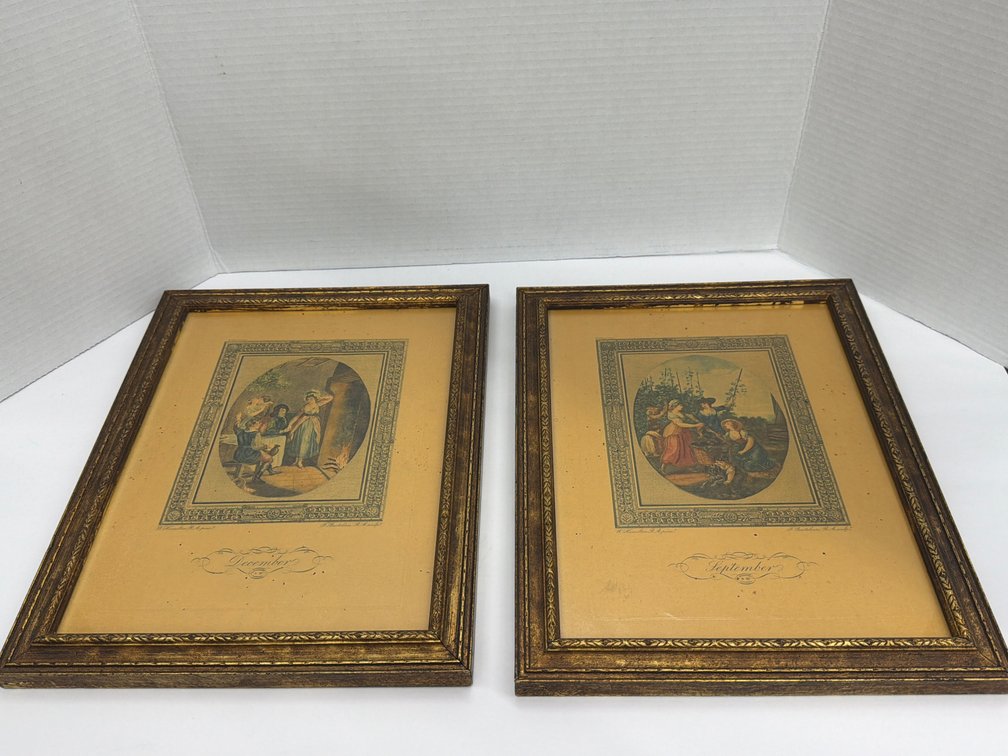 Hand Colored Calendar Prints