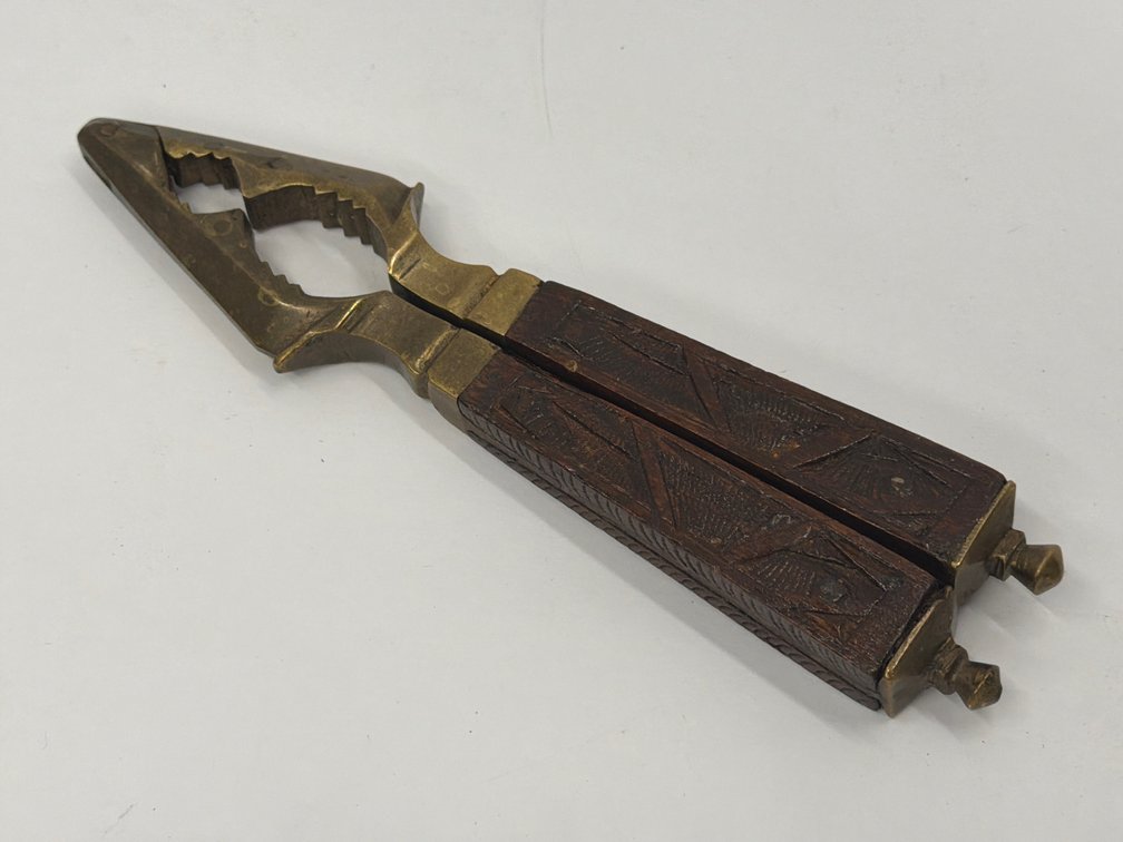 Brass & Carved Wood Nutcracker